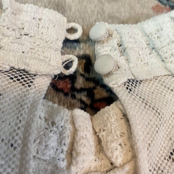 Stunning Topshop Crocheted Lace & Mesh Sleeveless Blouse - Size 4 - Picture 10 of 16